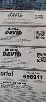 Vstupenky Michal david