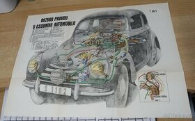 Škoda 1102, ŠKODA 1101 Tudor origo 47x34cm z roku 1962