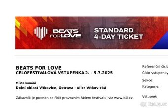 Vstupenky Beats For Love