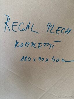 Regál plechový černý 180x90x40 cm NOVÝ