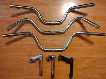 Chrom řídítka na kolo a představce