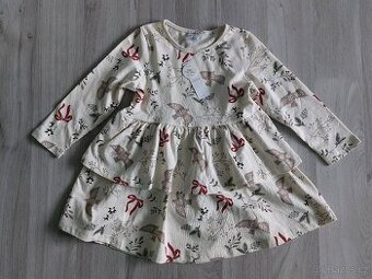 Nové Vánoční šaty s volány Lindex vel. 92