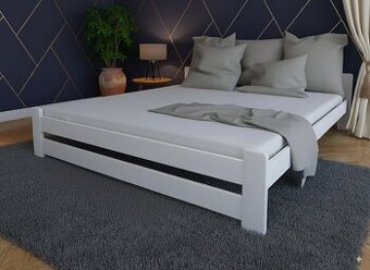 Nová postel BOROVICE 120x200 bílá + ROŠT
