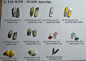 LED žárovky do vozu, karavanu, přívěsu, motorky, skůtru