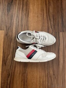 Kožené bílé tenisky Tommy Hilfiger