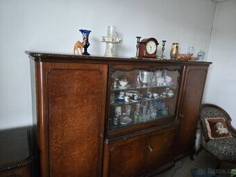 Starožitná skříň + Příborník s kořenovou dýhou