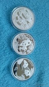 Investiční mince -Panda 2022-2024 - 3x 30 gramů