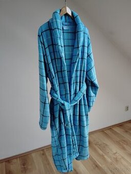 Modrý dámský župan velikost XL - XXL