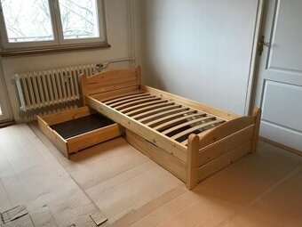 Postel se dvěma šuplíky