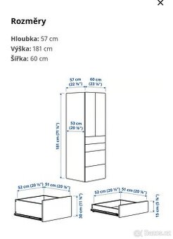 IKEA šatní skříň a komoda