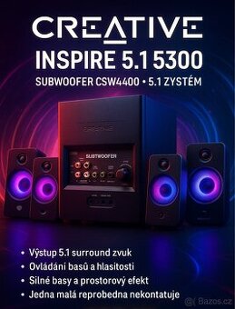 Creative Inspire 5.1 Subwoofer CSW4400 zvukový systém ✅