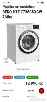 Beko pračka sušička