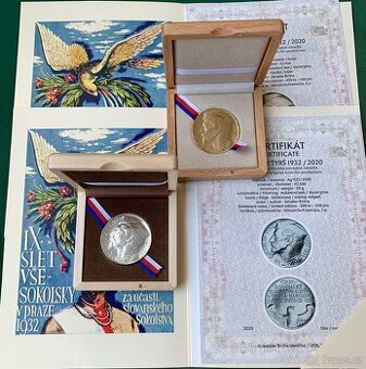 Dvojíčka Ag + Ae Miroslav Tyrš 1932/20 Kremnica