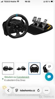 LOGITECH True Force G923 Racing  - volant a pedály