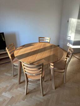 Jídelní stůl a židle masiv buk - 1