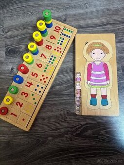 dřevěné počítání Vigo, dřevěné puzzle lidské tělo