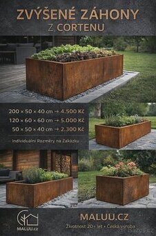 CORTEN vyvýšené záhony