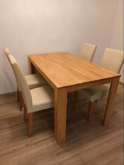 Jídelní stůl a 4 židle - velmi dobrý stav