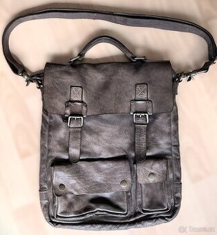 Taška přes rameno z pravé kůže 40x30x7 cm Harbour 2nd