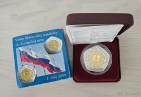 Zlatá a paládiová minca v hodnote 10000 Sk k vstupu SR do EU