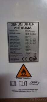Odvlhčovač vzduchu PRO-KLIMA