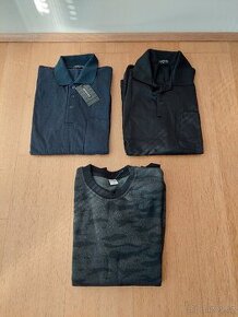 3x pánské dlouhé triko (mikina), M, polyester/bavlna - 1