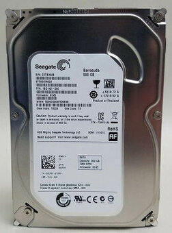 Prodám 3.5" Seagate Barracuda 500GB, 7200 ot/min, SATA III