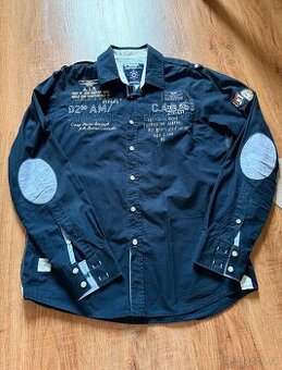Košile Camp David Blue Haritage Brand Regular Fit