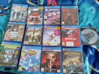 Ps4 hry plus ps4 konzole 500giga použité plně fukni