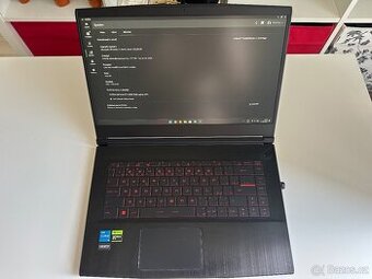 Herní notebook MSI - 3050 6gb