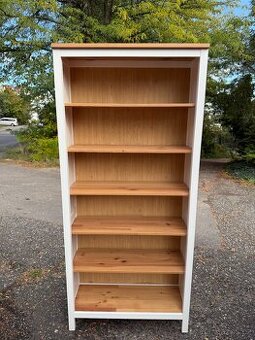 Knihovna IKEA Hemnes - bíl. mořidlo/borovice