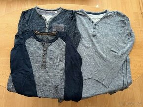 Chlapecká trika s dlouhým rukávem vel. 134/140 a 146/152