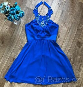 Modré šaty Jane Norman, vel. M