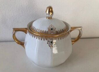 Porcelánová cukřenka, dóza Chodova