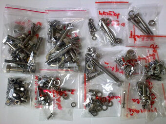 kompletná sada šroubu z leštenej nereze