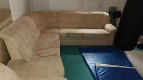 Rohová sedací souprava + křeslo + úložný a spací prostor