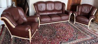 Luxusní italská kožená sedací souprava 3+1+1, 4334