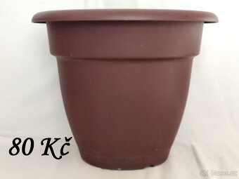 Květináč bambus., hnědý, terakota, nízký, plech., plast.obal