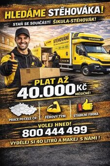🚚 V PRAZE HLEDÁME STĚHOVÁKA
