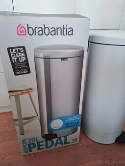 Koš na odpadky Brabantia 30 litrů - skoro nový, matná bílá - 1
