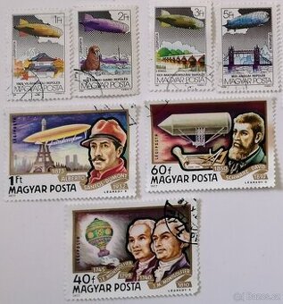 Známky vesmír vzducholodě balóny letadla kosmos