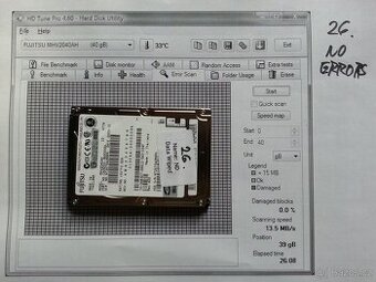 2.5" HDD PATA IDE 40GB - testovane - 1