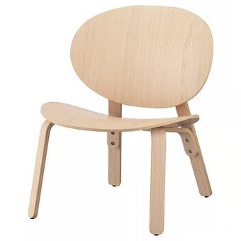 IKEA FRÖSET Křeslo, bíle mořená dubová dýha