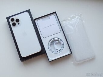 APPLE iPhone 13 Pro Max 256GB Silver - ZÁRUKA - JAKO NOVÝ