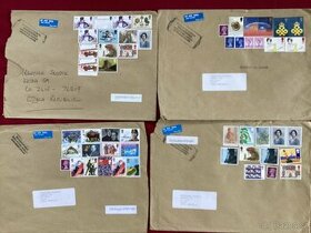 Obálky celistvosti 14x Británie, 1 Rusko, 1 ČP, známky,
