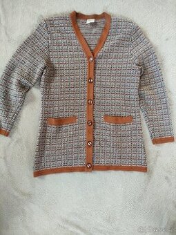 Dámský svetr - propínací na knoflíky, vel.