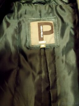 Kožený dlouhý kabát