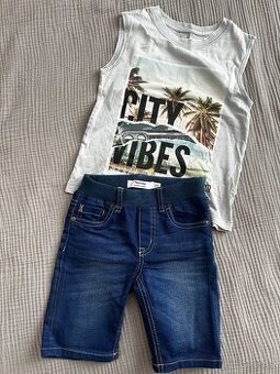 Riflové kraťasy s tílkem vel.110