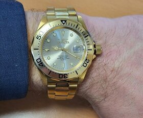 Nové zlaté švýcarské hodinky Invivta Pro Diver Men 200m - 1