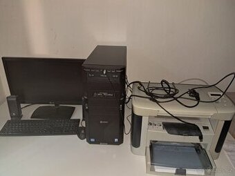 Monitor + počítač+ tiskárna+klávesnice+ myš